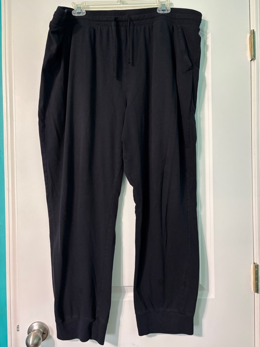 tek gear Men's Black Drawstring Jogger Sweatpants